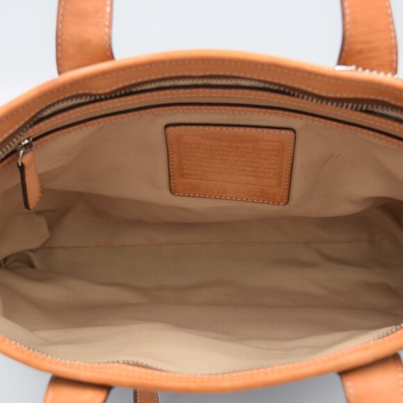 VINTAGE 2001 Coach Signature "C" Denim Blue Jacquard Canvas Tote - Picture 13 of 16